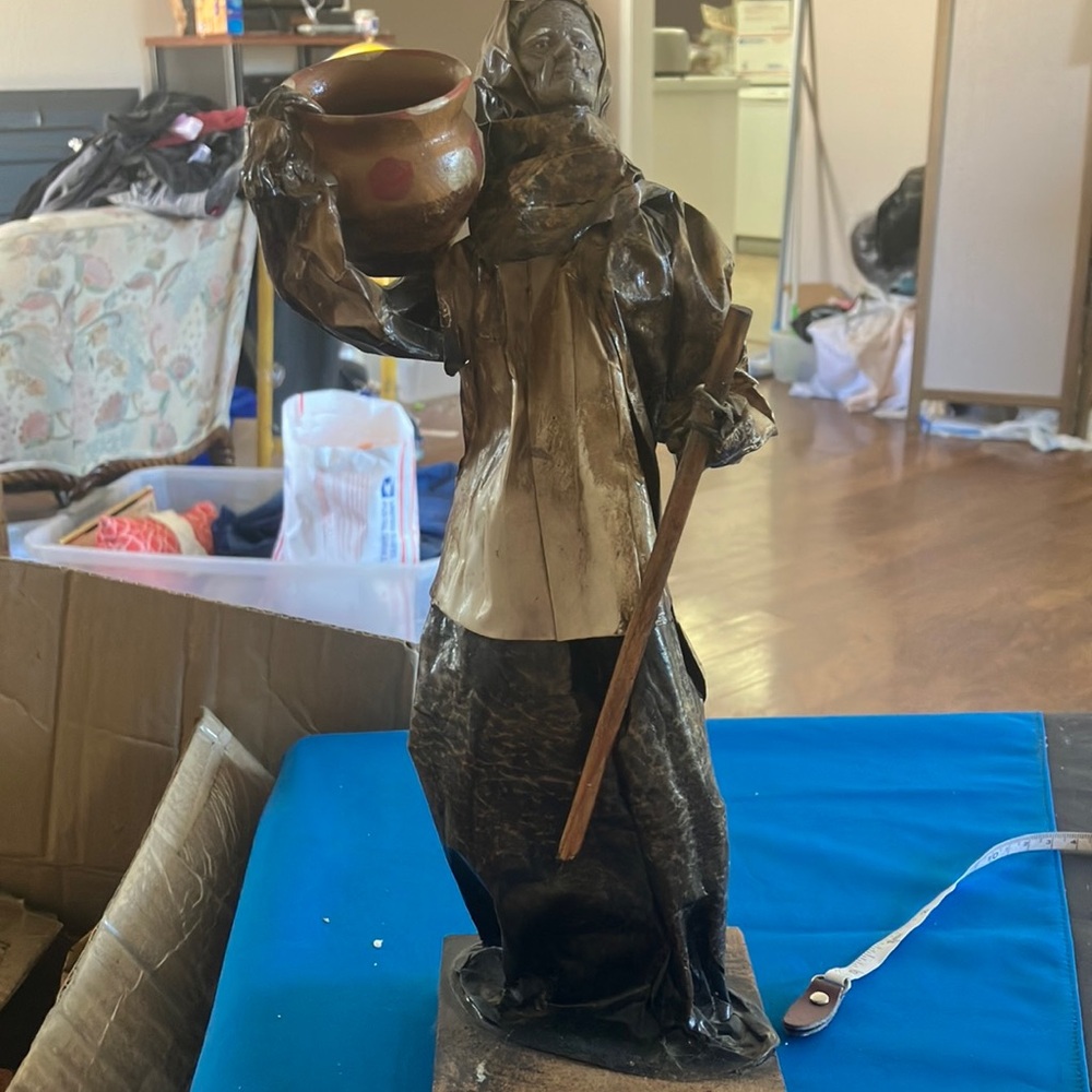 Bronze and Brown paper mache Artisan Sculpture